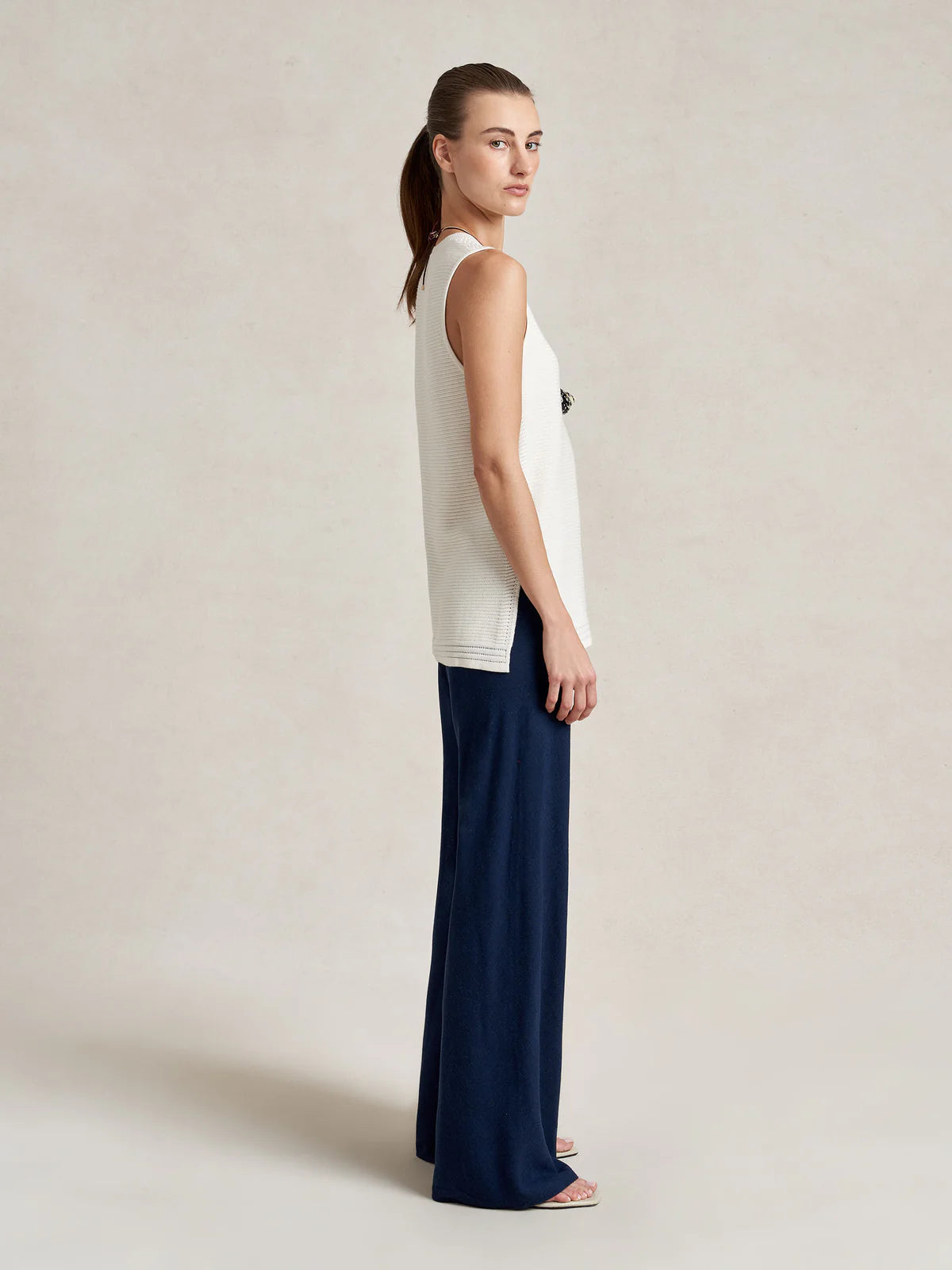 Linen Colby Pant in Midnight