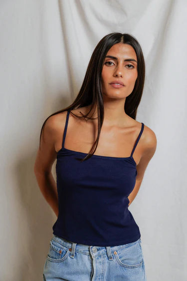 Lucille Structured Cami in Navy