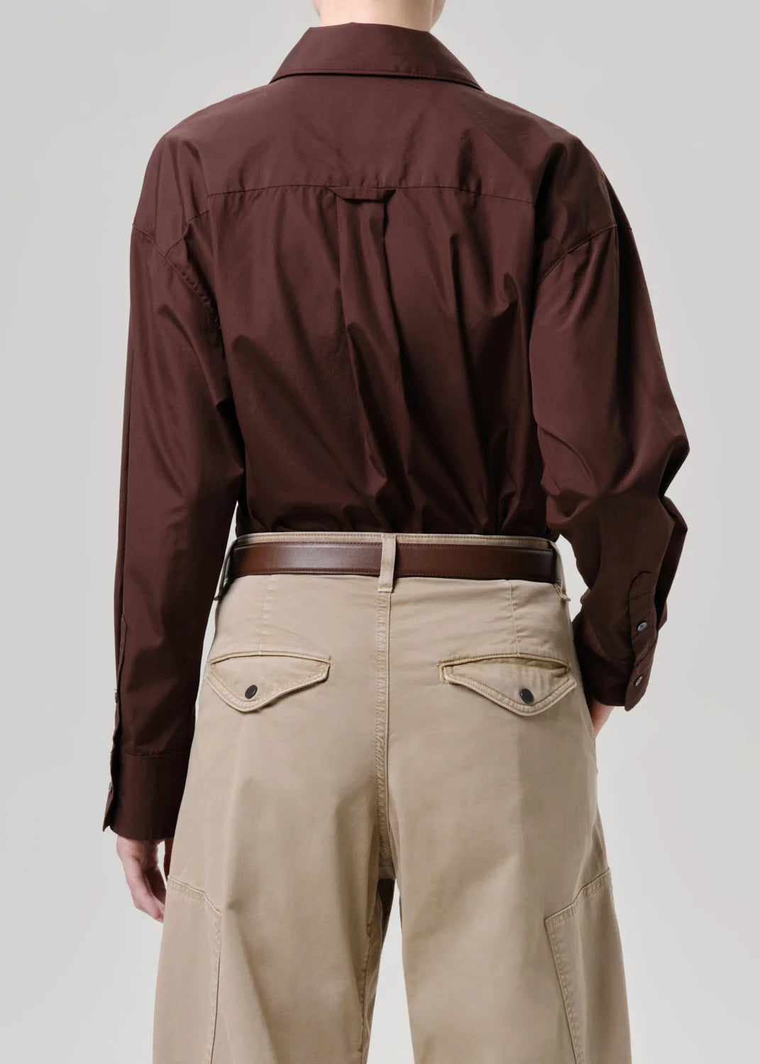 Thea Boyfriend Shirt in Brun