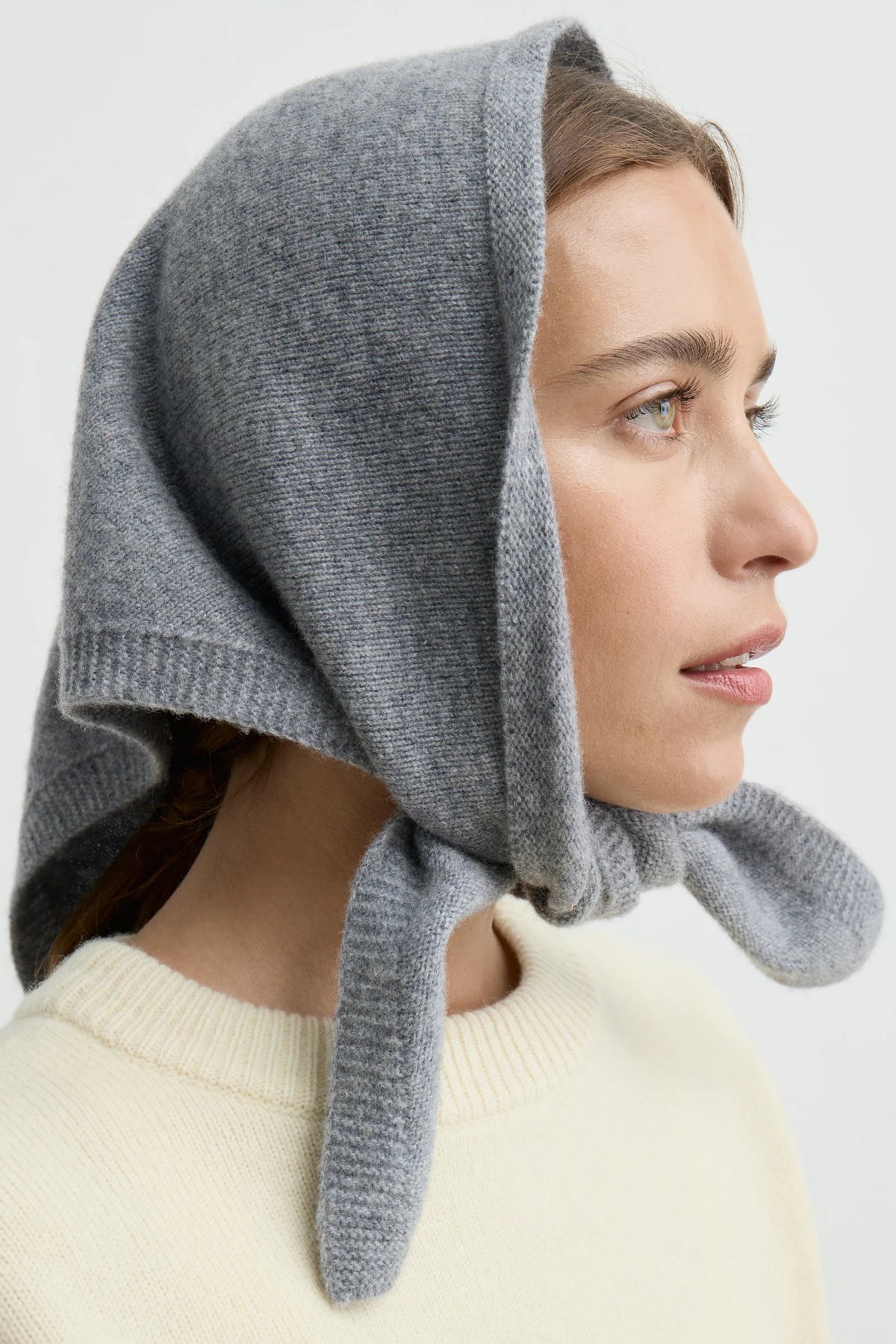 Triangle Neck Scarf in Grey