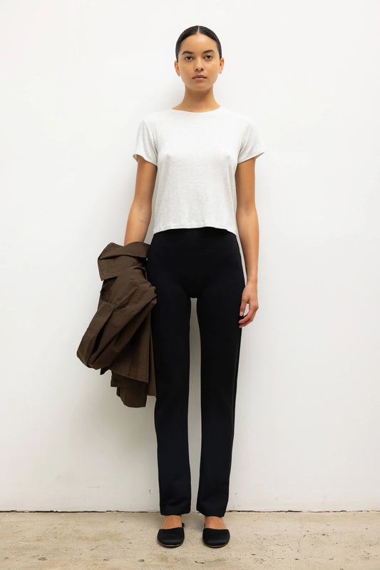 Rio High Waist Straight Pant II in Black