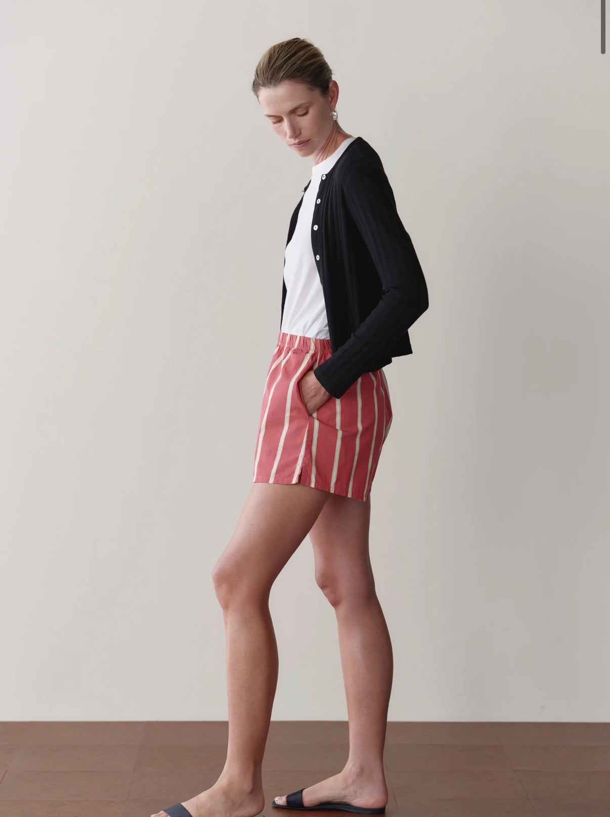 The Pop Stripe Boxer in Raspberry
