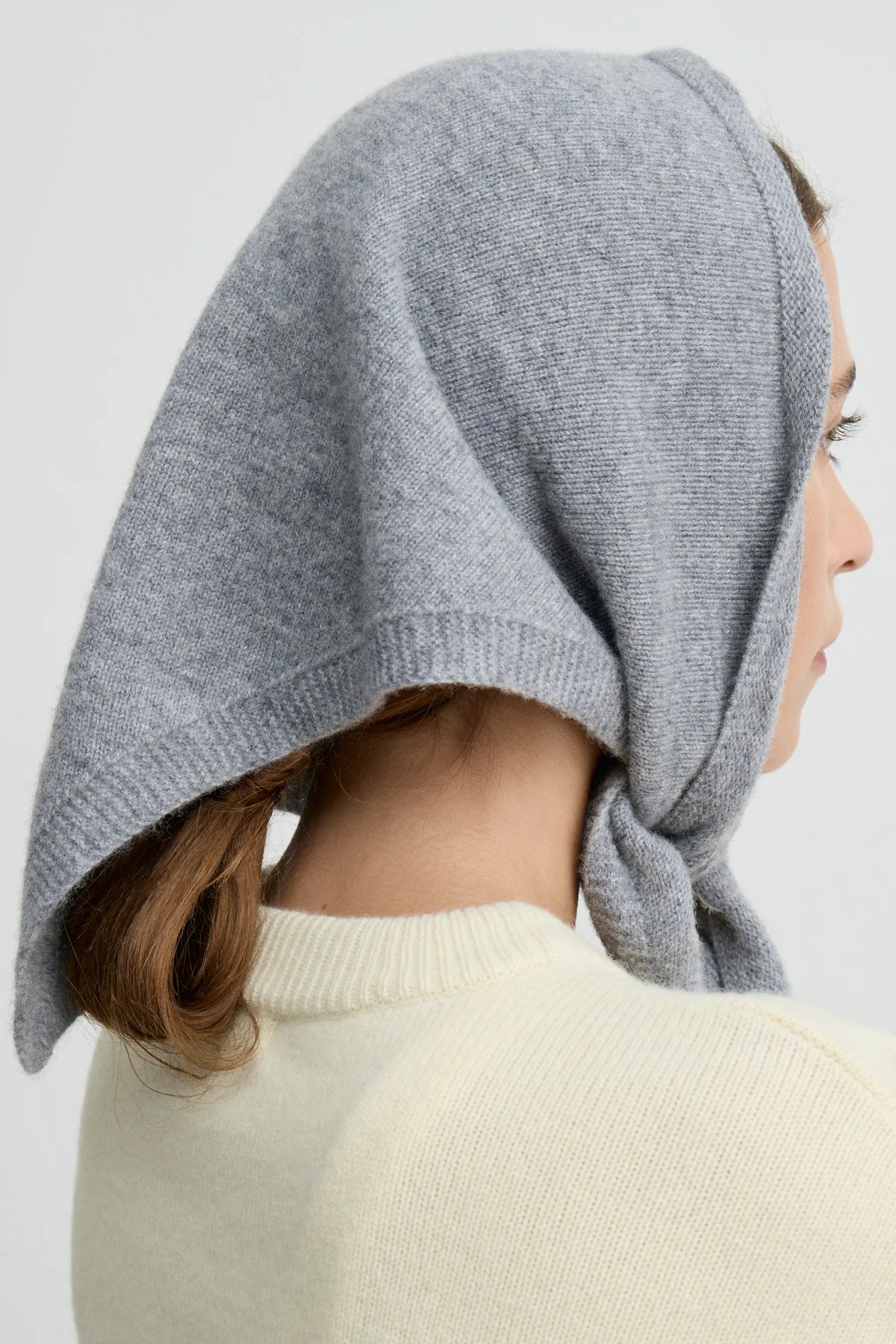 Triangle Neck Scarf in Grey