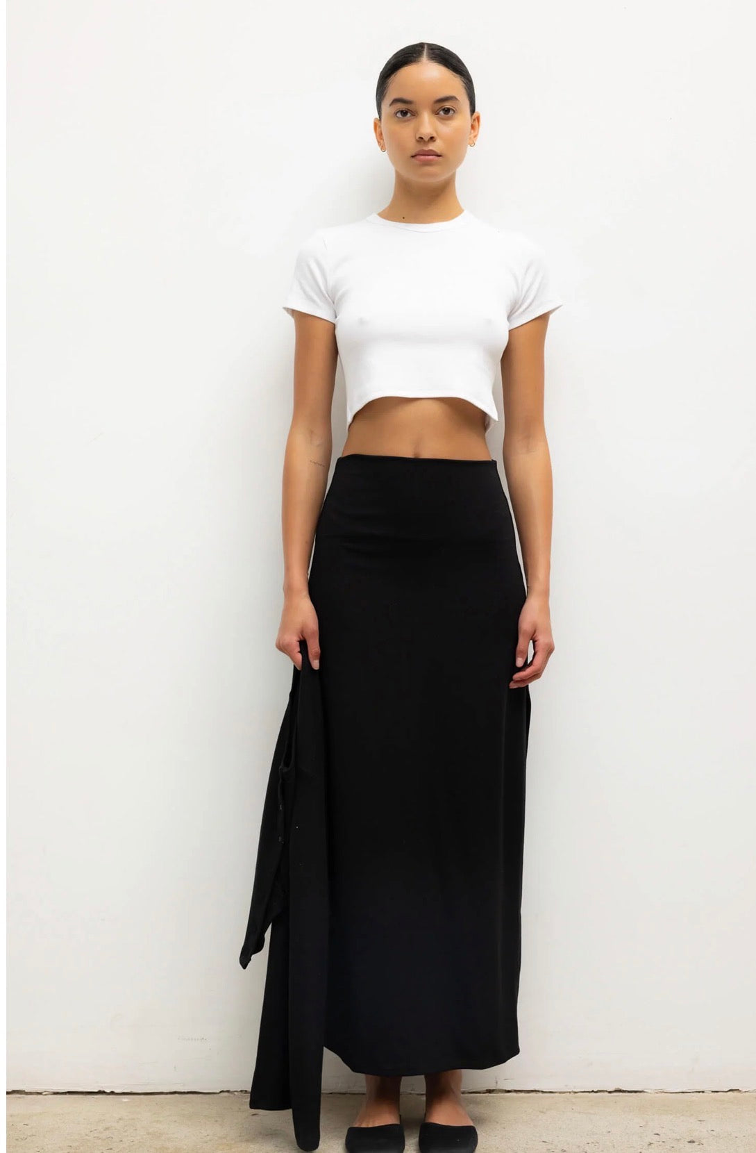 Kelly Crop Slim Fit Tee in White