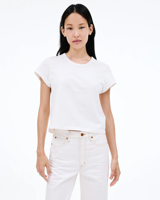 Crop Easy Tee in Natural White