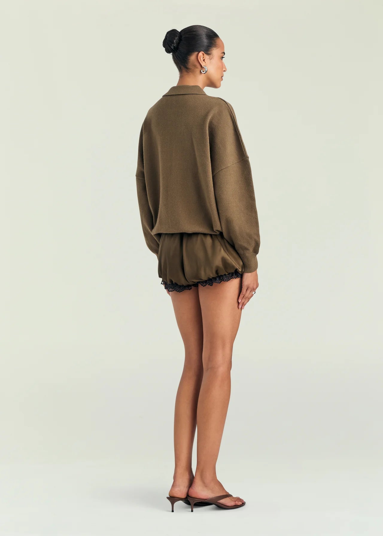 Misha Shorts in Olivewood