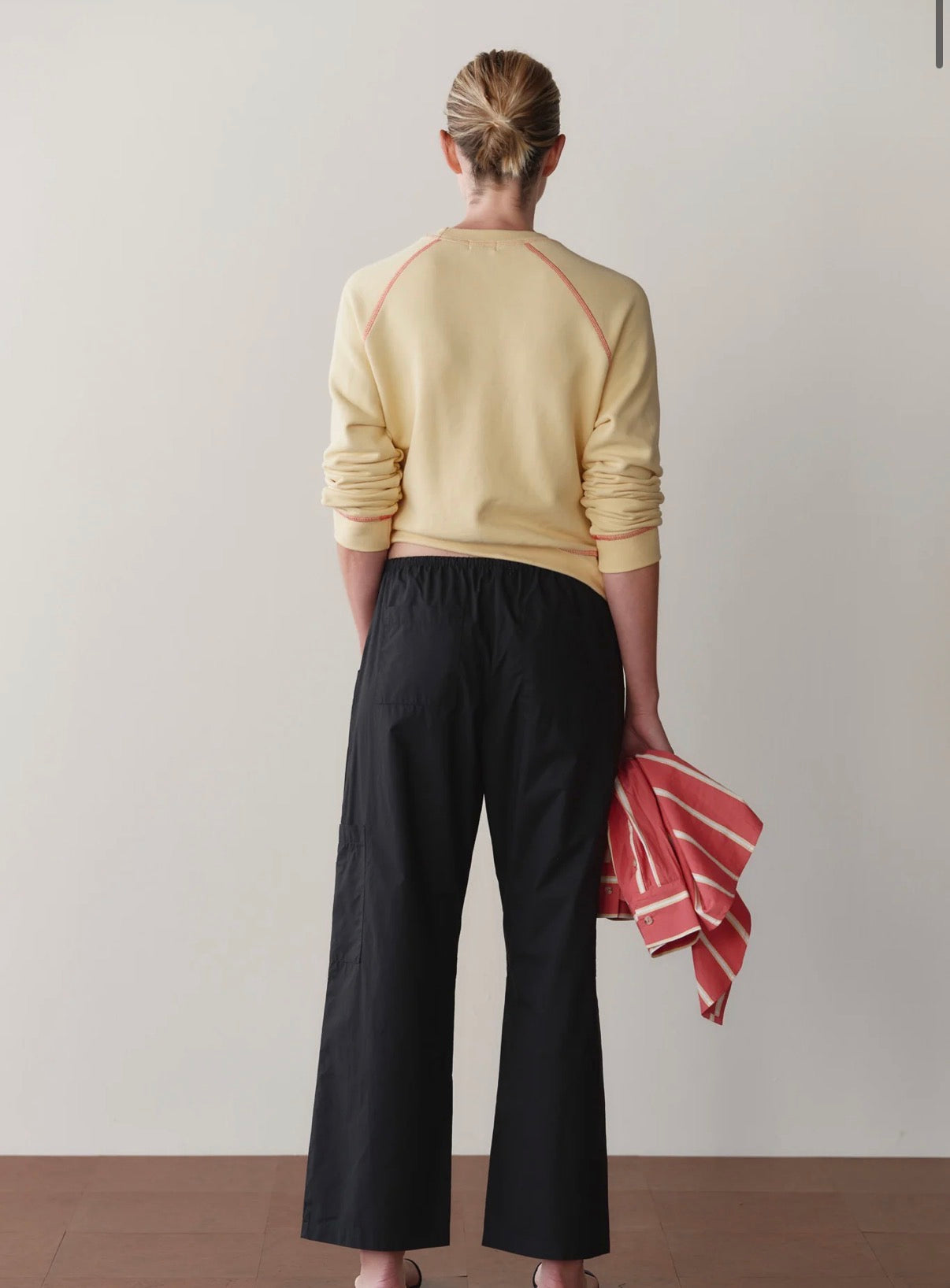 The Pop Drawstring Cargo Pant in Jet