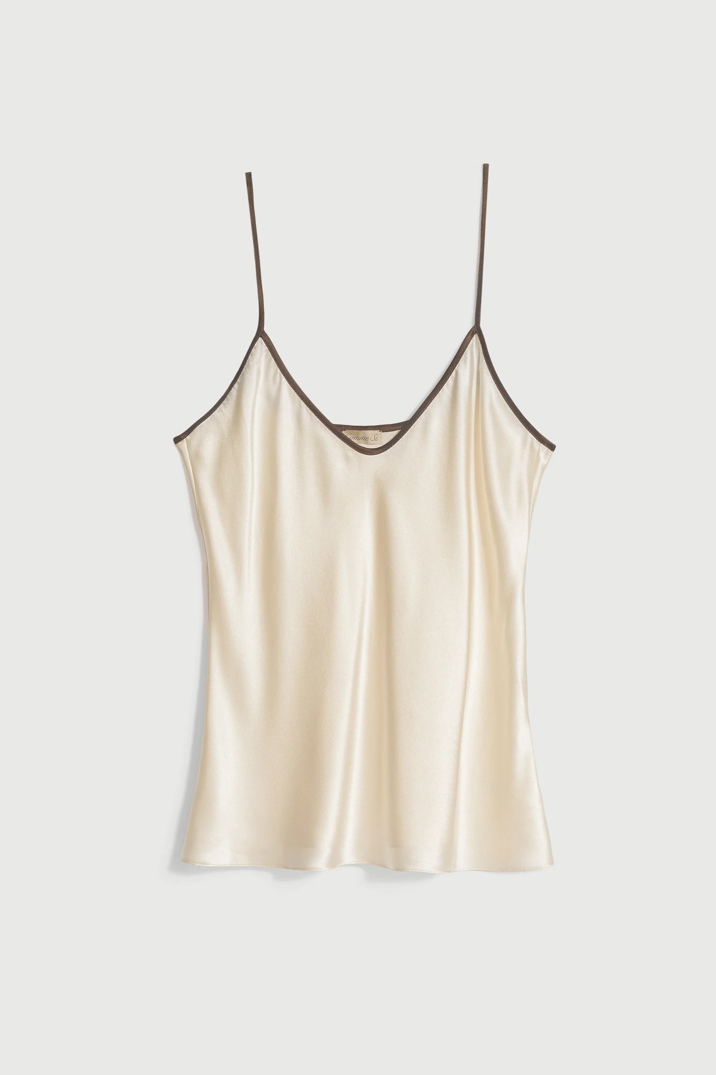 Silk Bias Cami in Cream