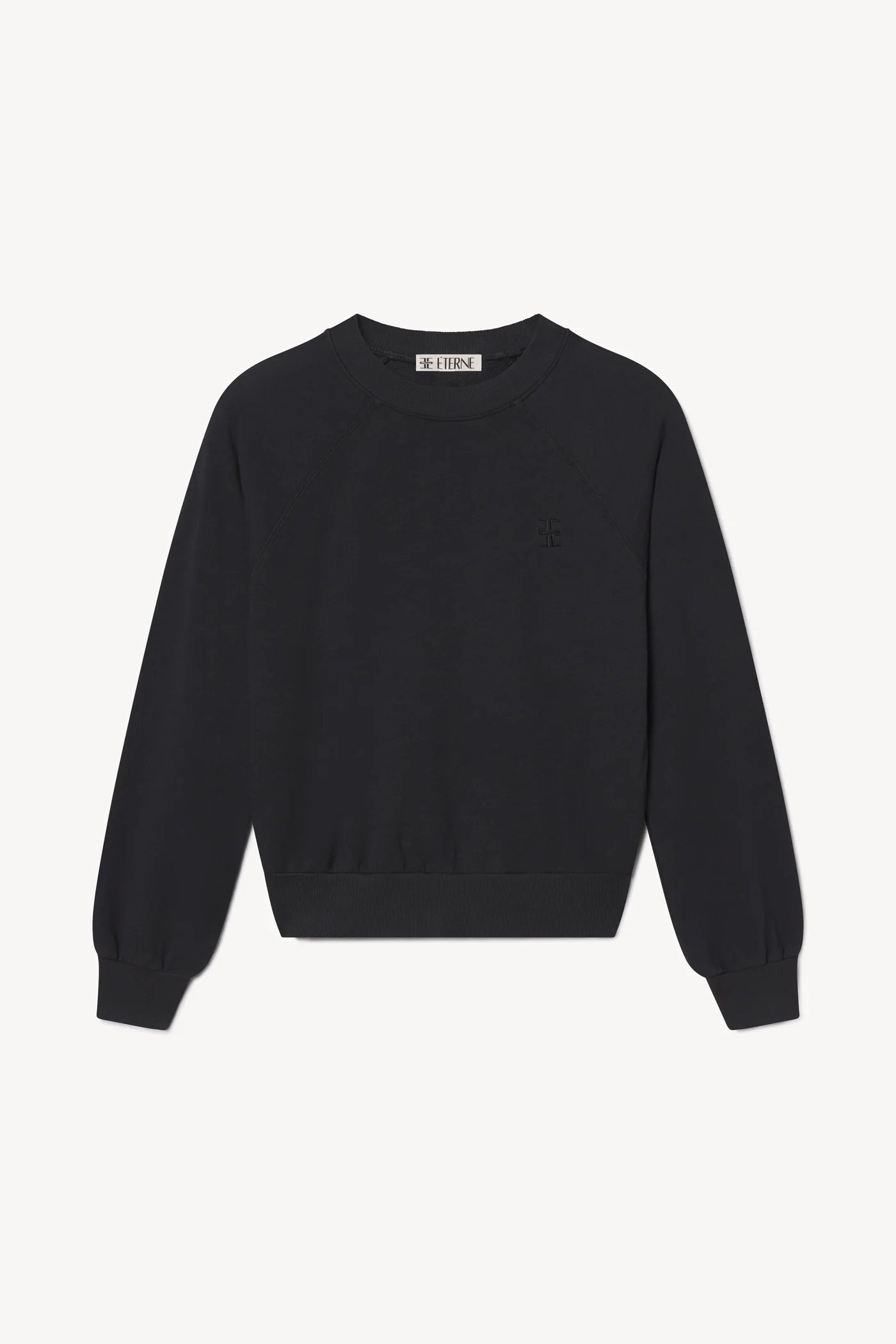 Shrunken Raglan Sweatshirt in Black