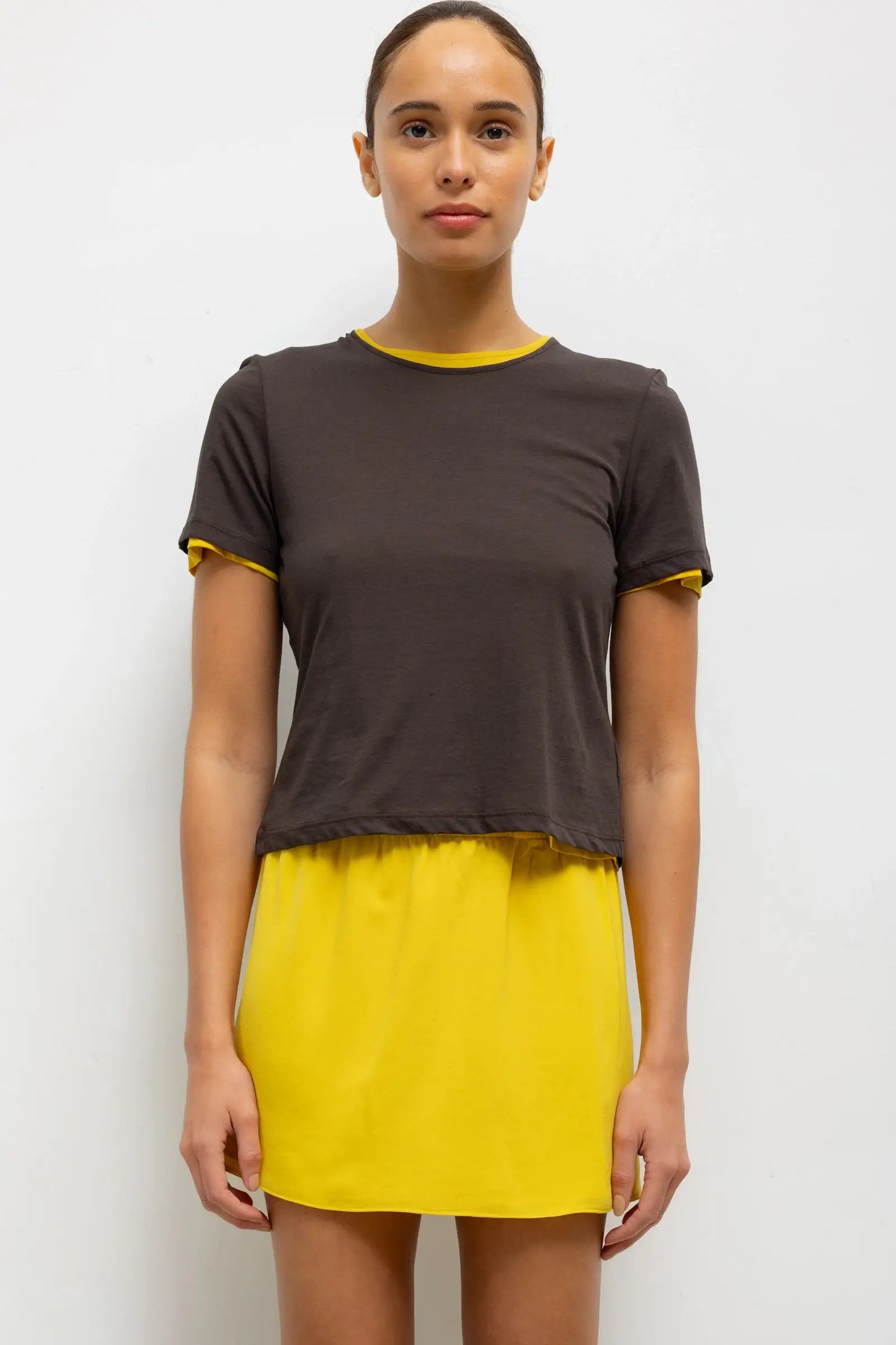 Milo Crop Tee in Hickory
