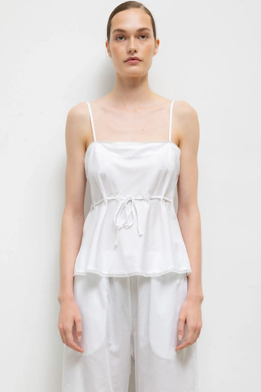 Yoko Lace Tank Top in White