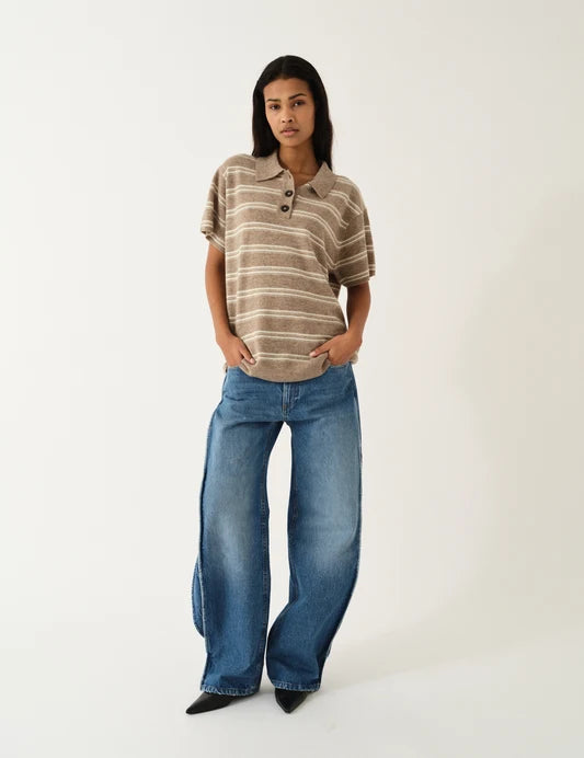Como Dads Polo in Beige Melange
