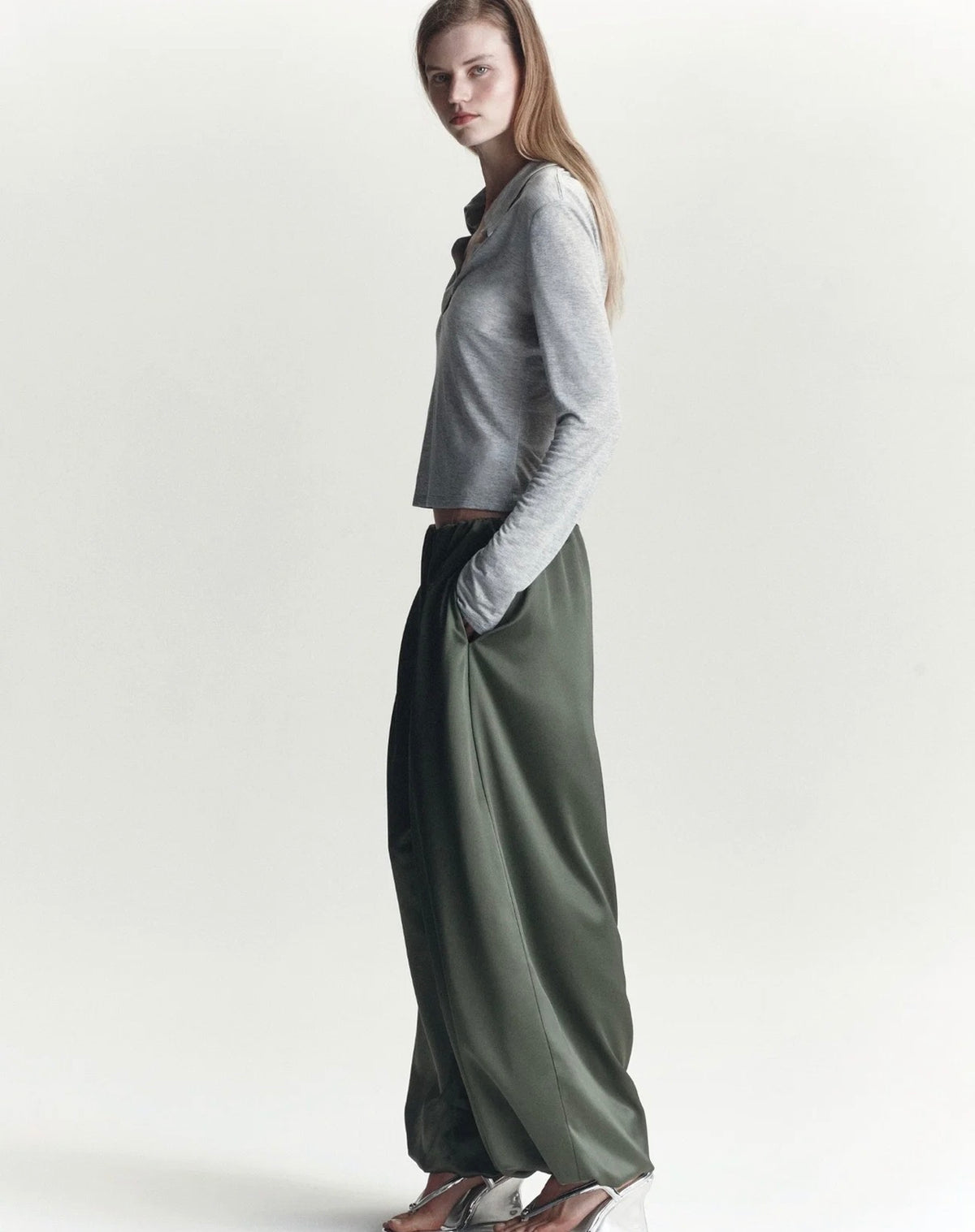Elemental Sheer Polo in Gray