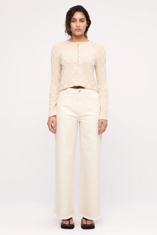 Organic Mid Rise Jean in Coconut