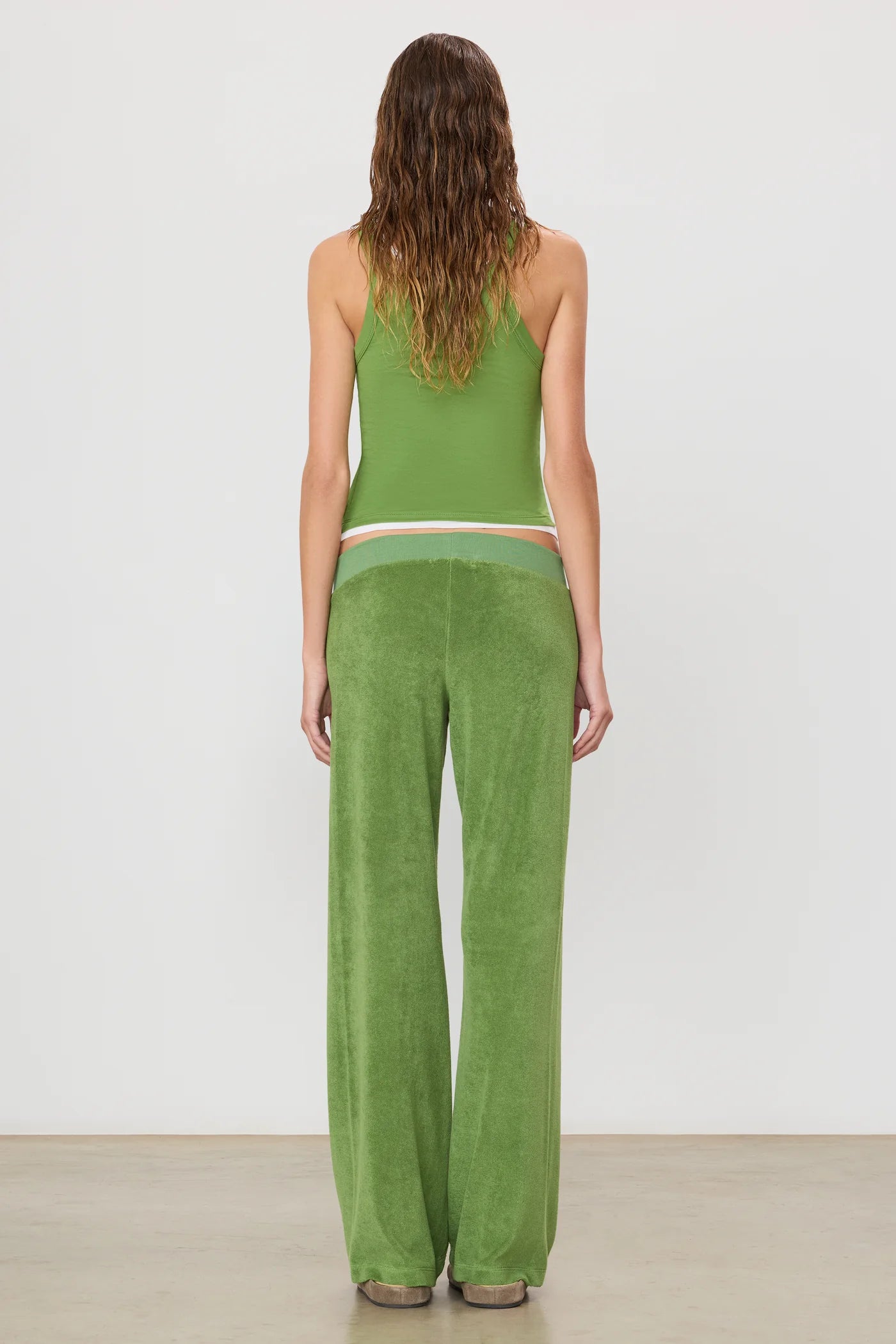 Low Rise Lounge Pant in Fern Green