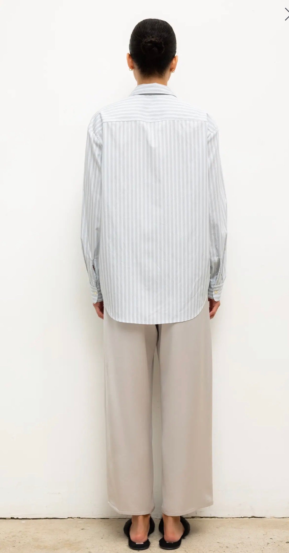 Yoshi Stripe Classic Button Down in Sterling Stripe