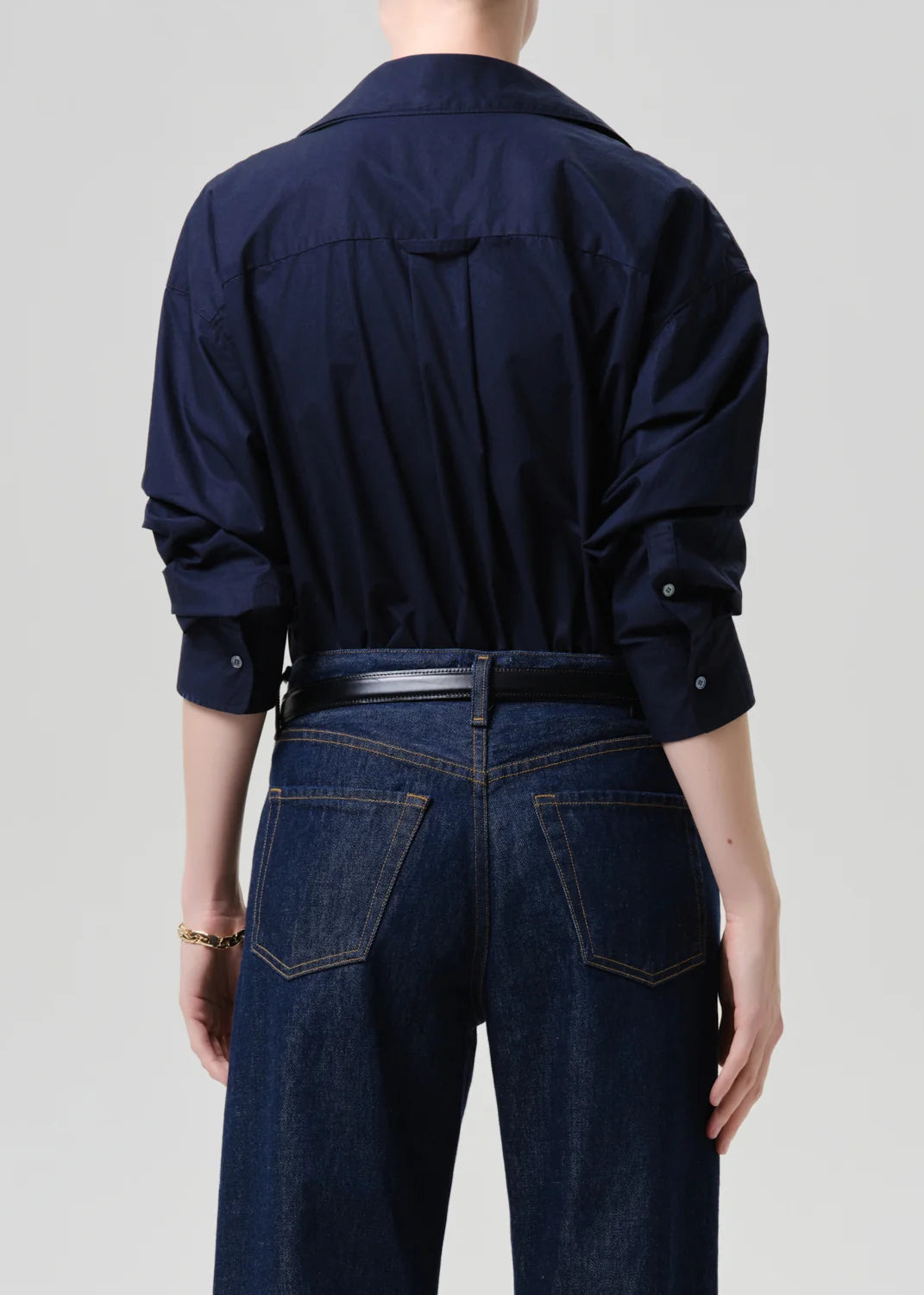 Thea Boyfriend Shirt in Navy