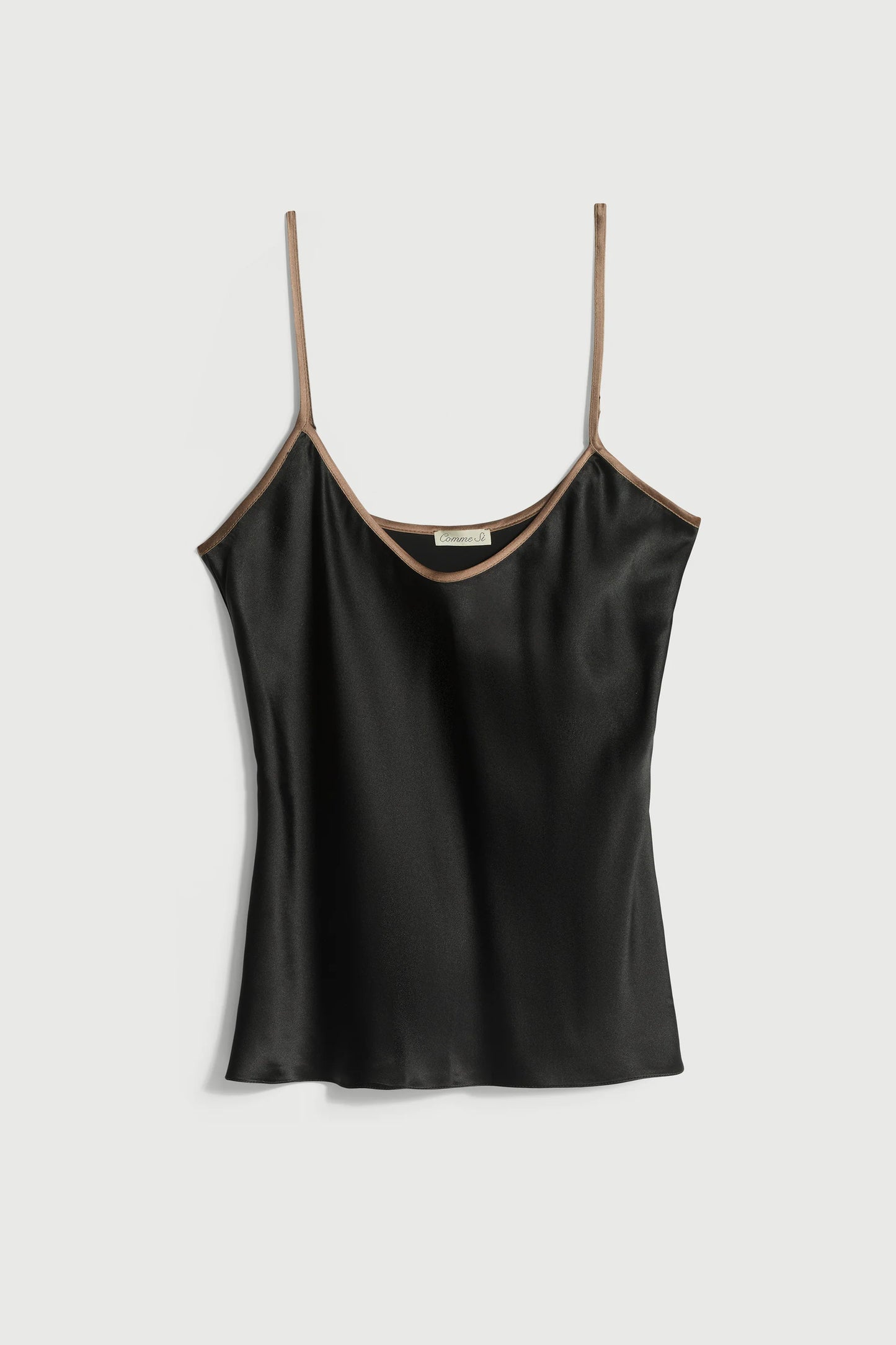 Silk Bias Cami in Black