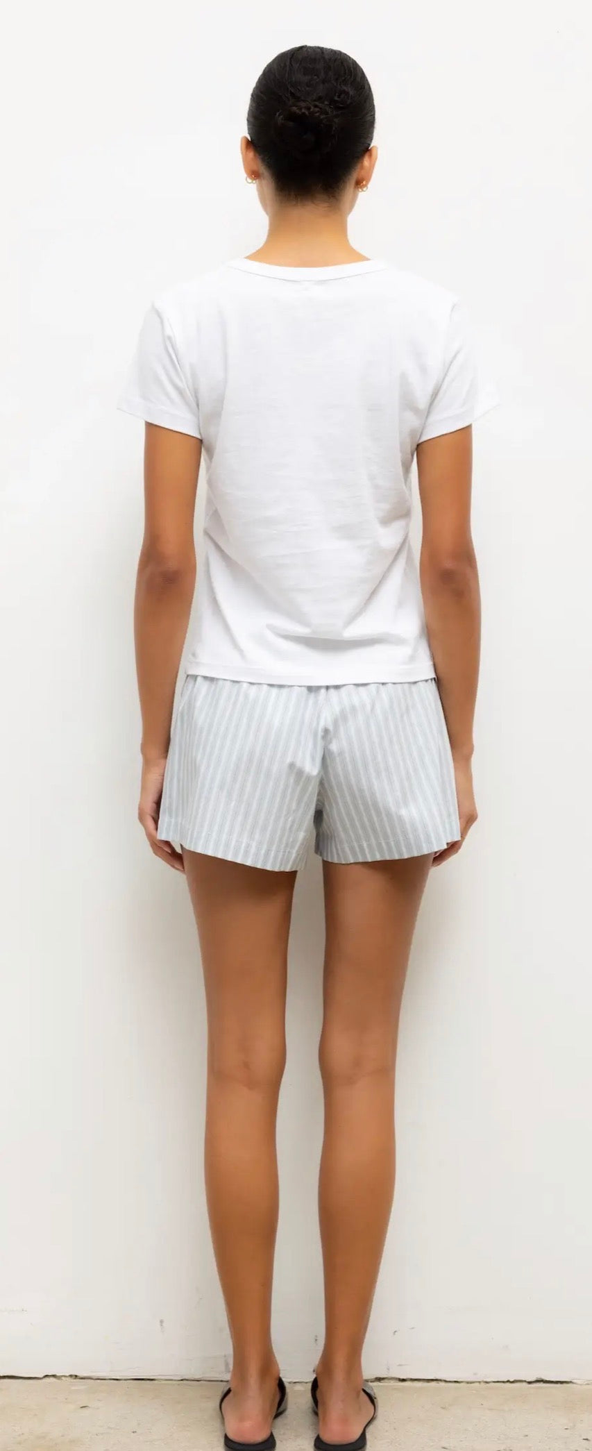 Yoshi Stripe Summer Short in Sterling Stripe