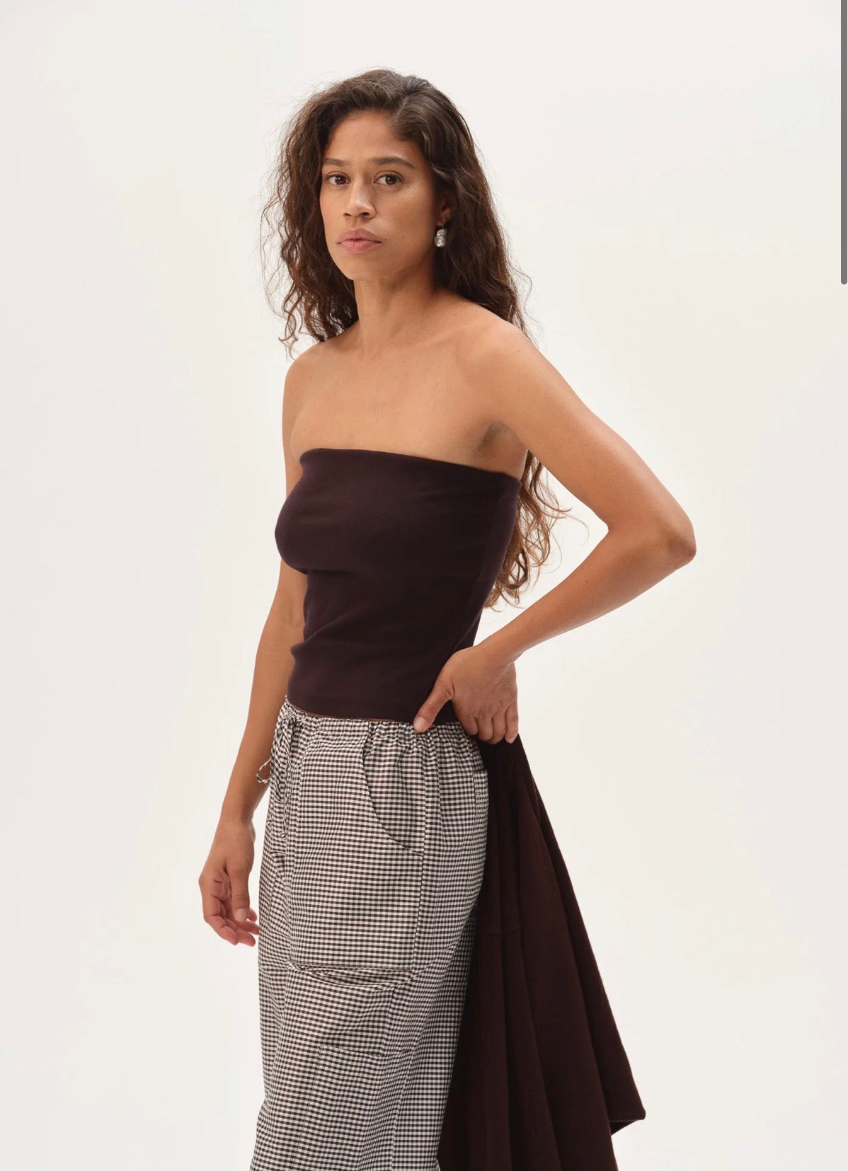 The Baby Rib Tube Top in Espresso