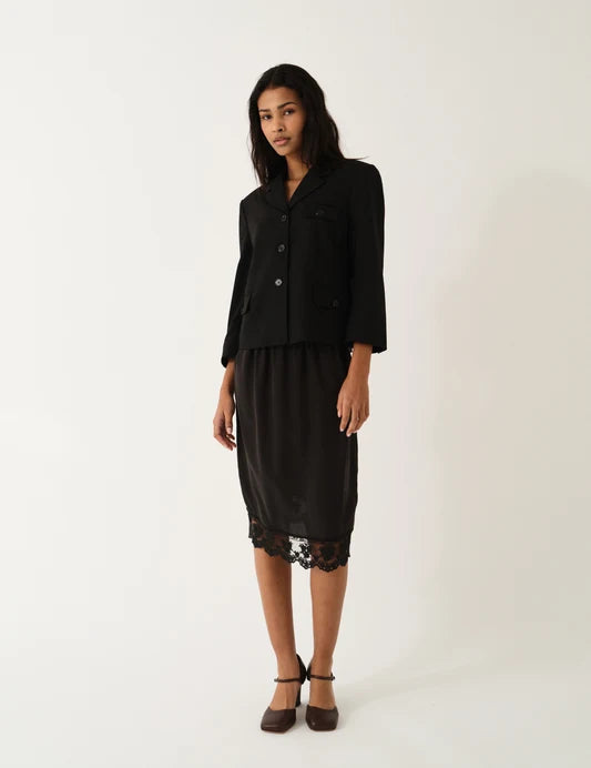 Darling Slip Skirt in Black
