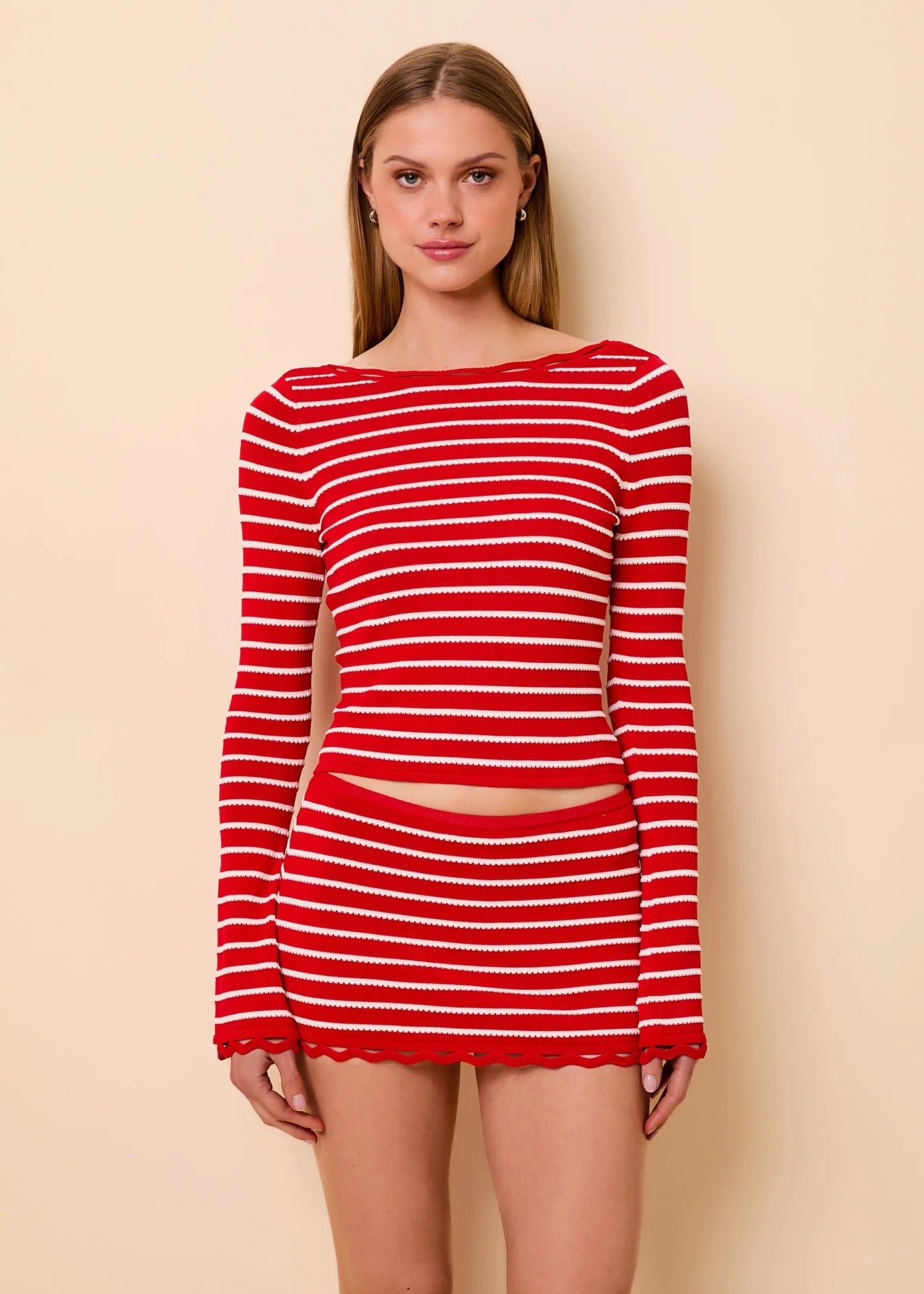 The Celeste Skirt in Lipstick Red