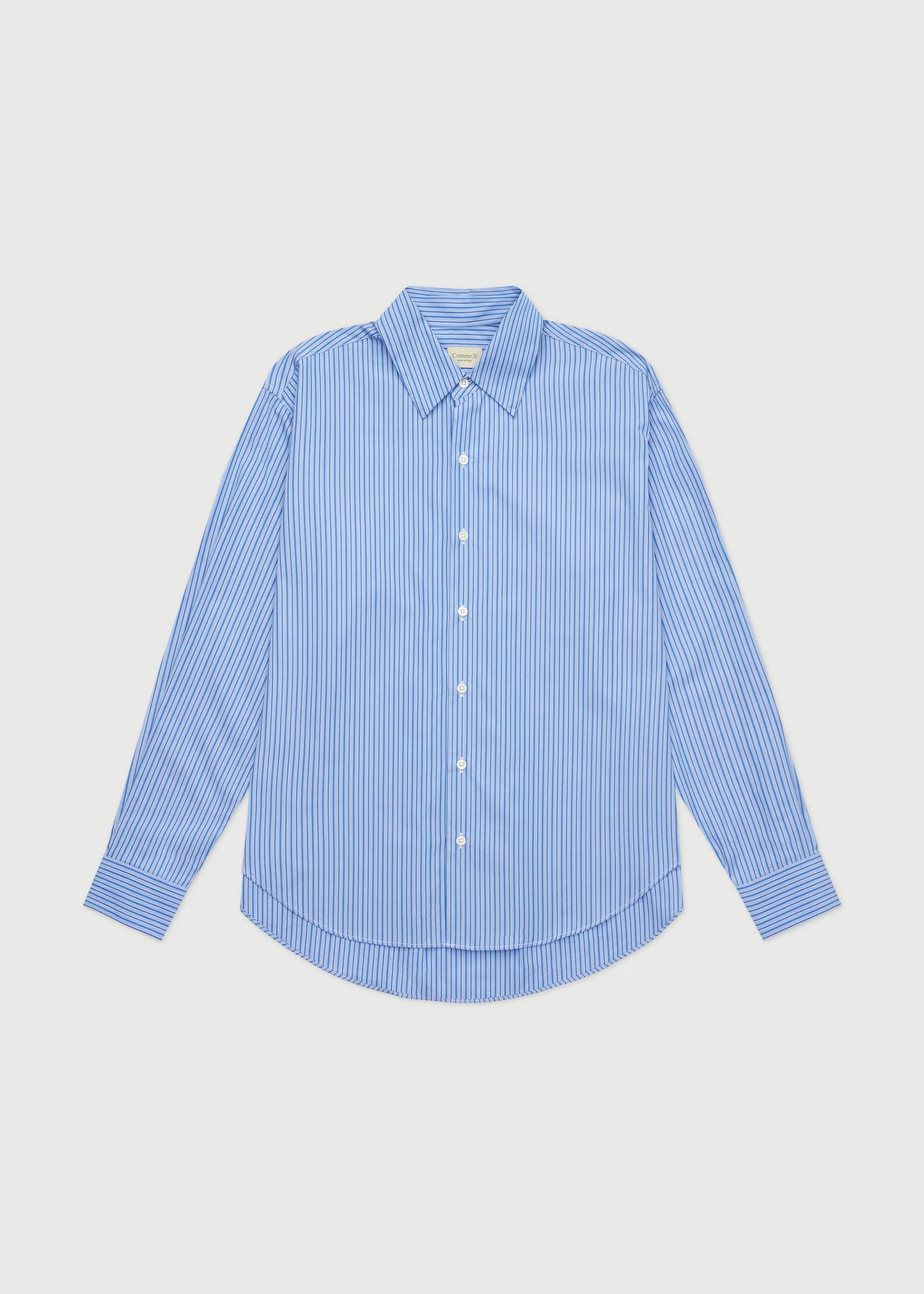 La Shirt Classica in Celeste Stripe