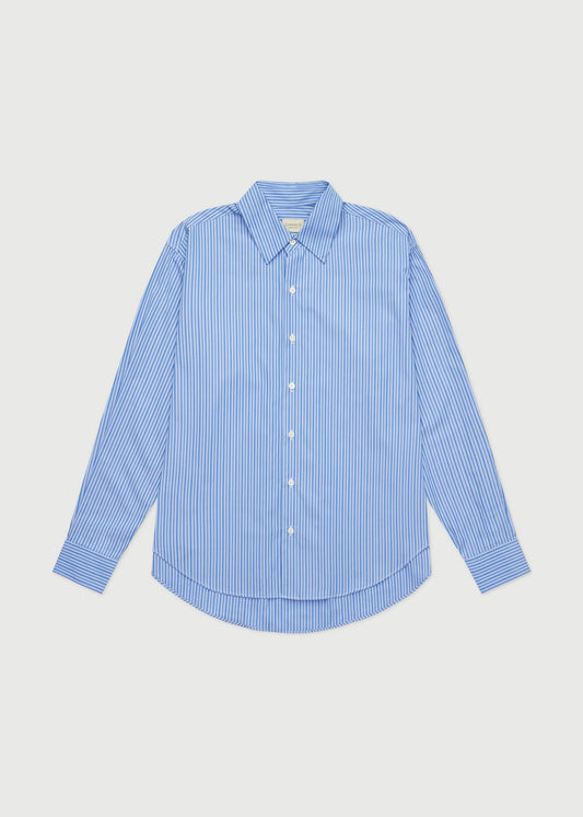 La Shirt Classica in Celeste Stripe