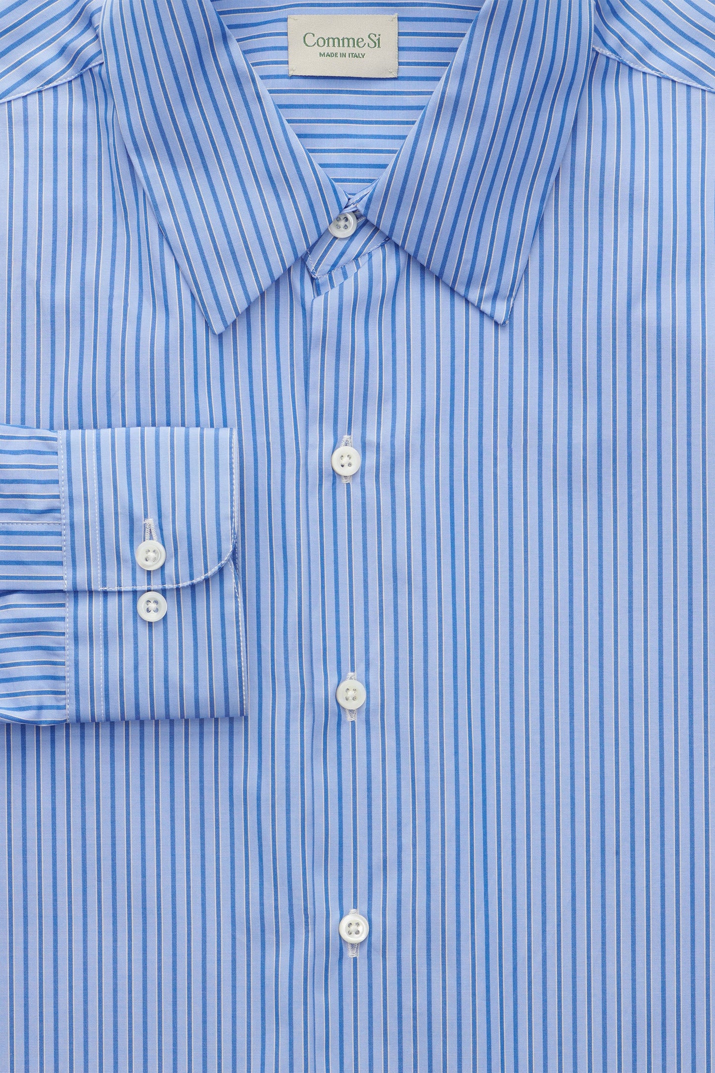La Shirt Classica in Celeste Stripe