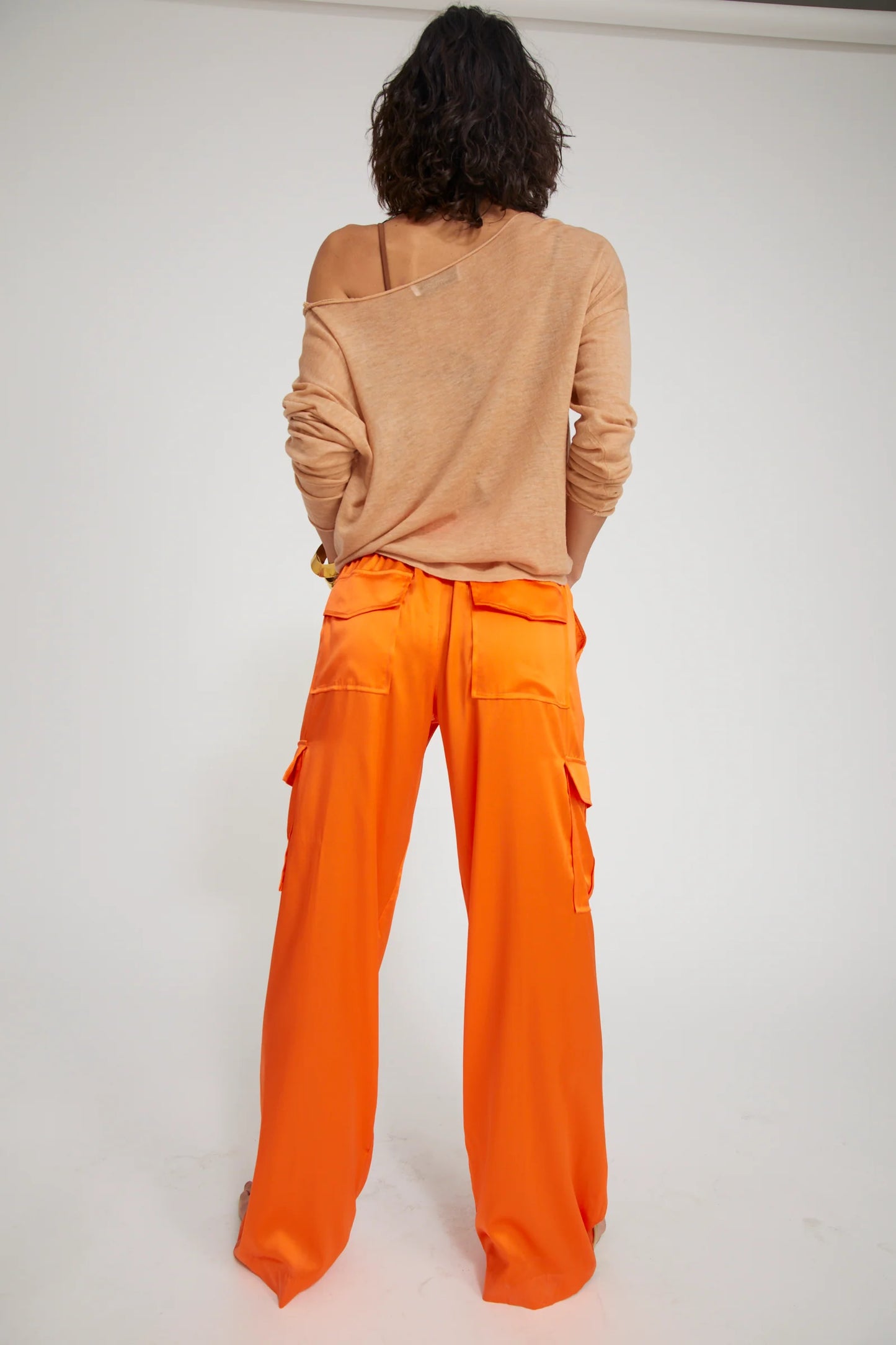 Off Shoulder Sweater in Caramel