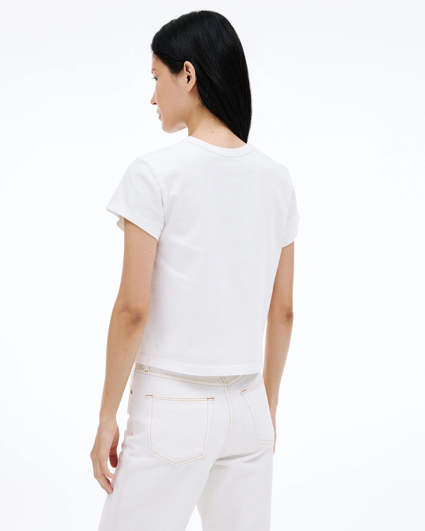 Crop Easy Tee in Natural White