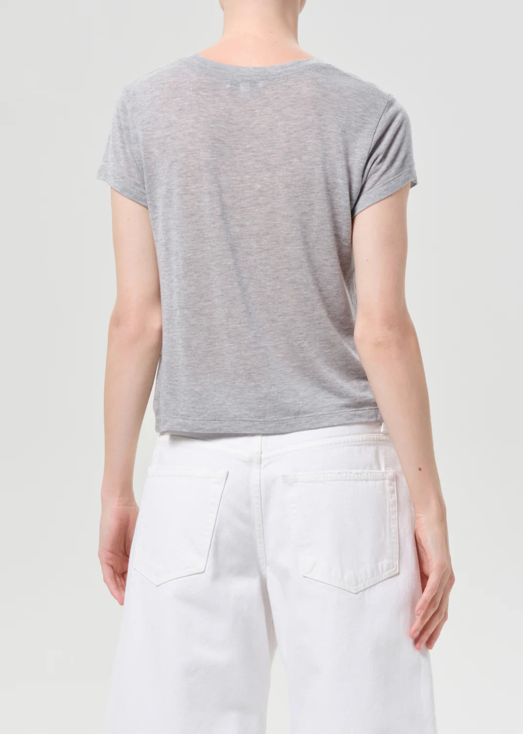 Adine Shrunken Tee in Grey Heather