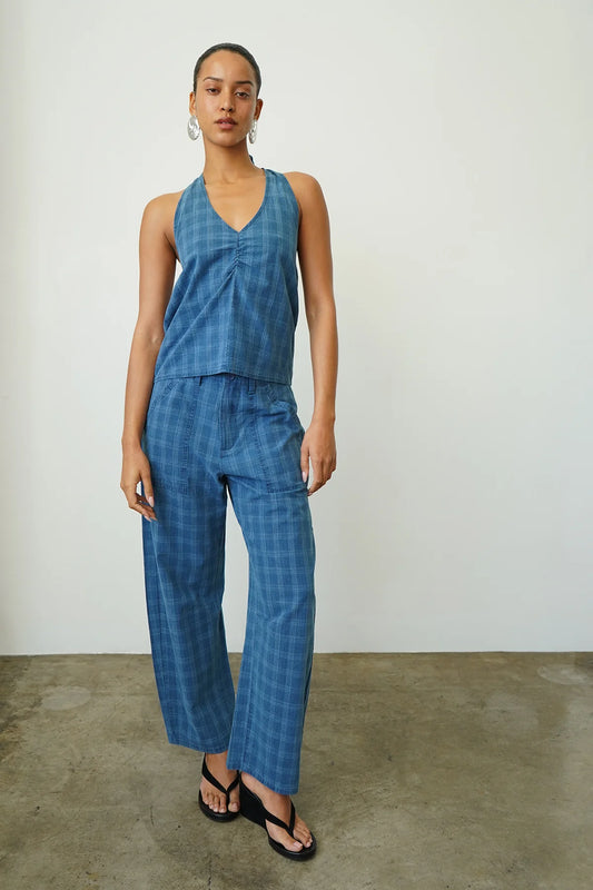 Cross Creek Plaid Pant in Vintage Blue Plaid