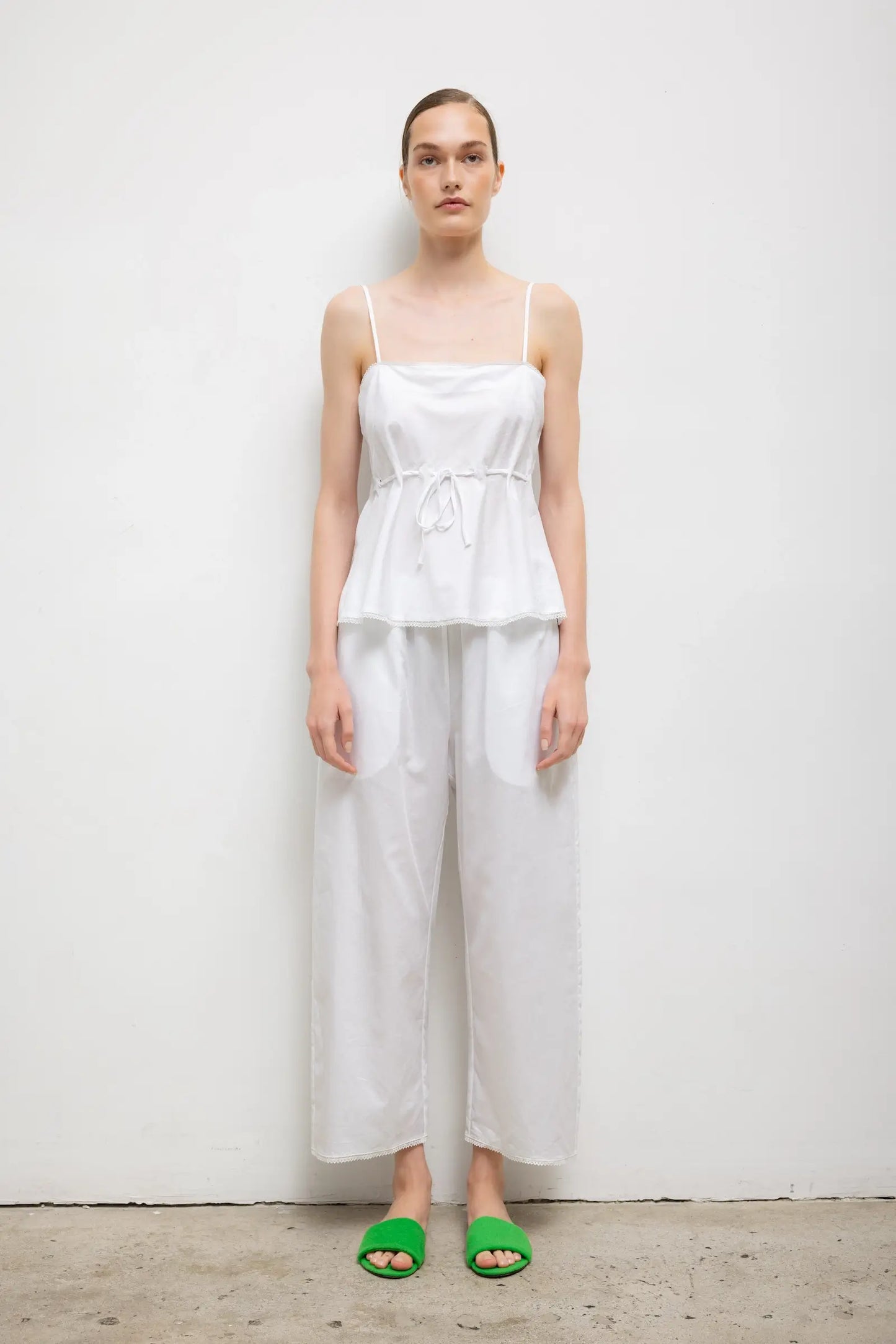 Yoko Lace Tank Top in White