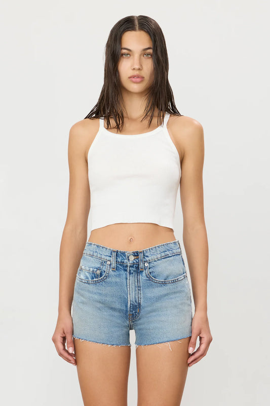Nash High Waist Short in Light Indigo