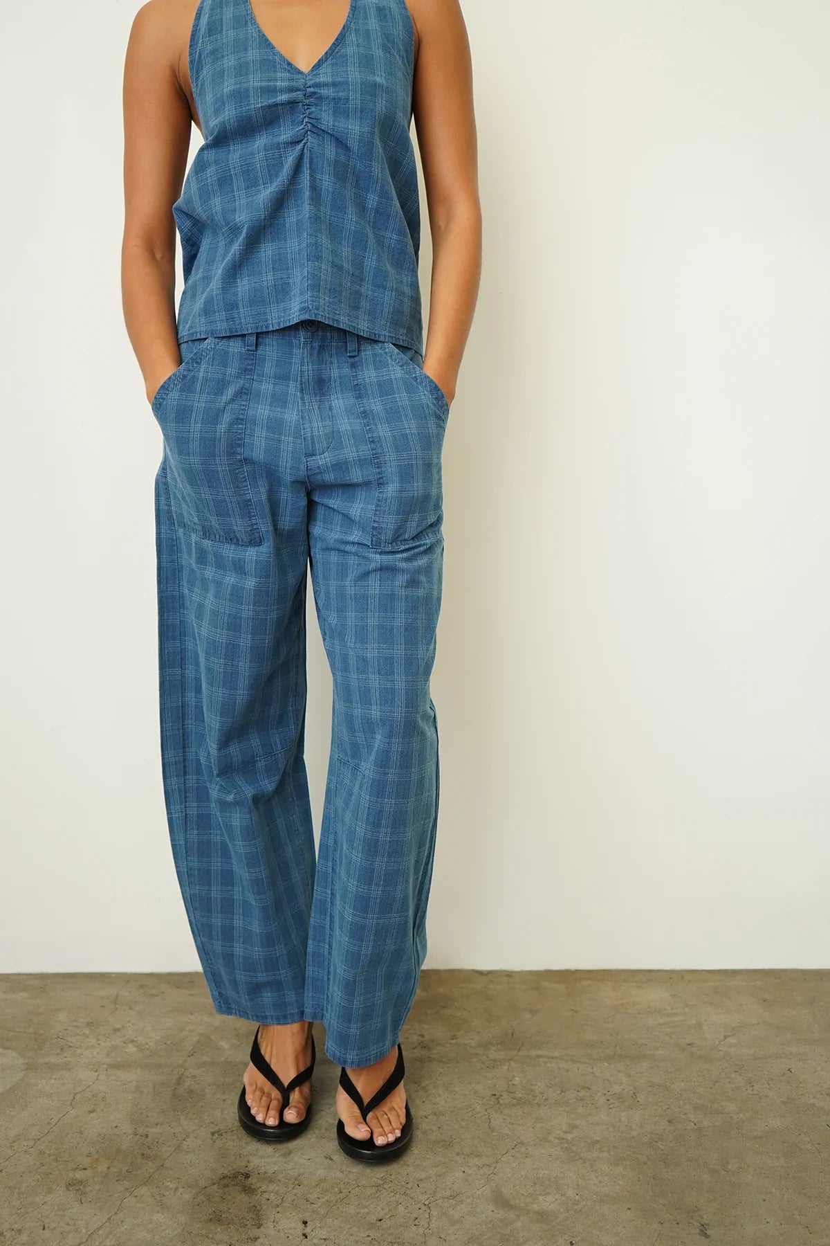 Cross Creek Plaid Pant in Vintage Blue Plaid