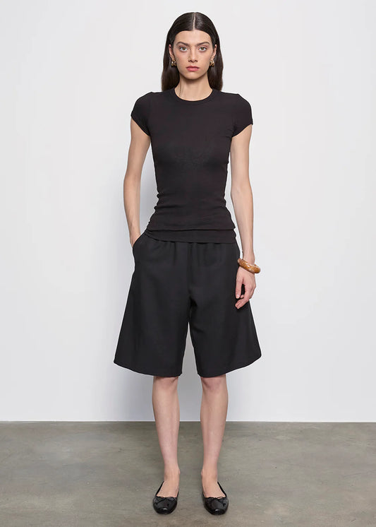 Twill Bermuda Short in Black