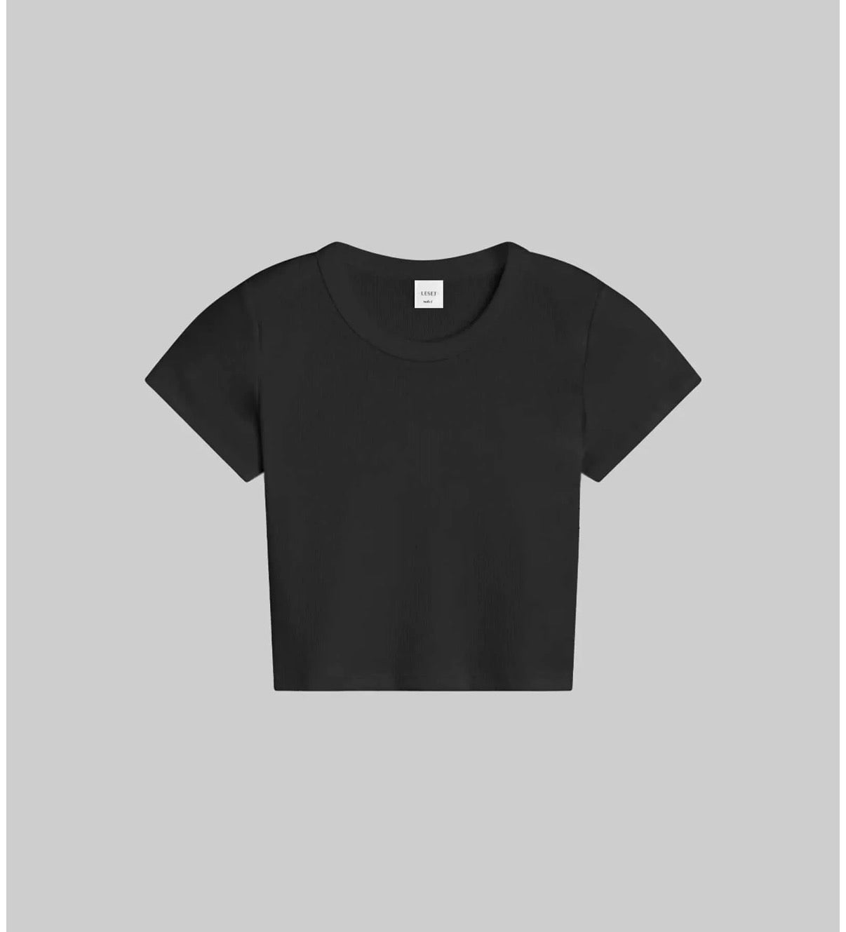 Kelly Crop Slim Fit Tee in Black