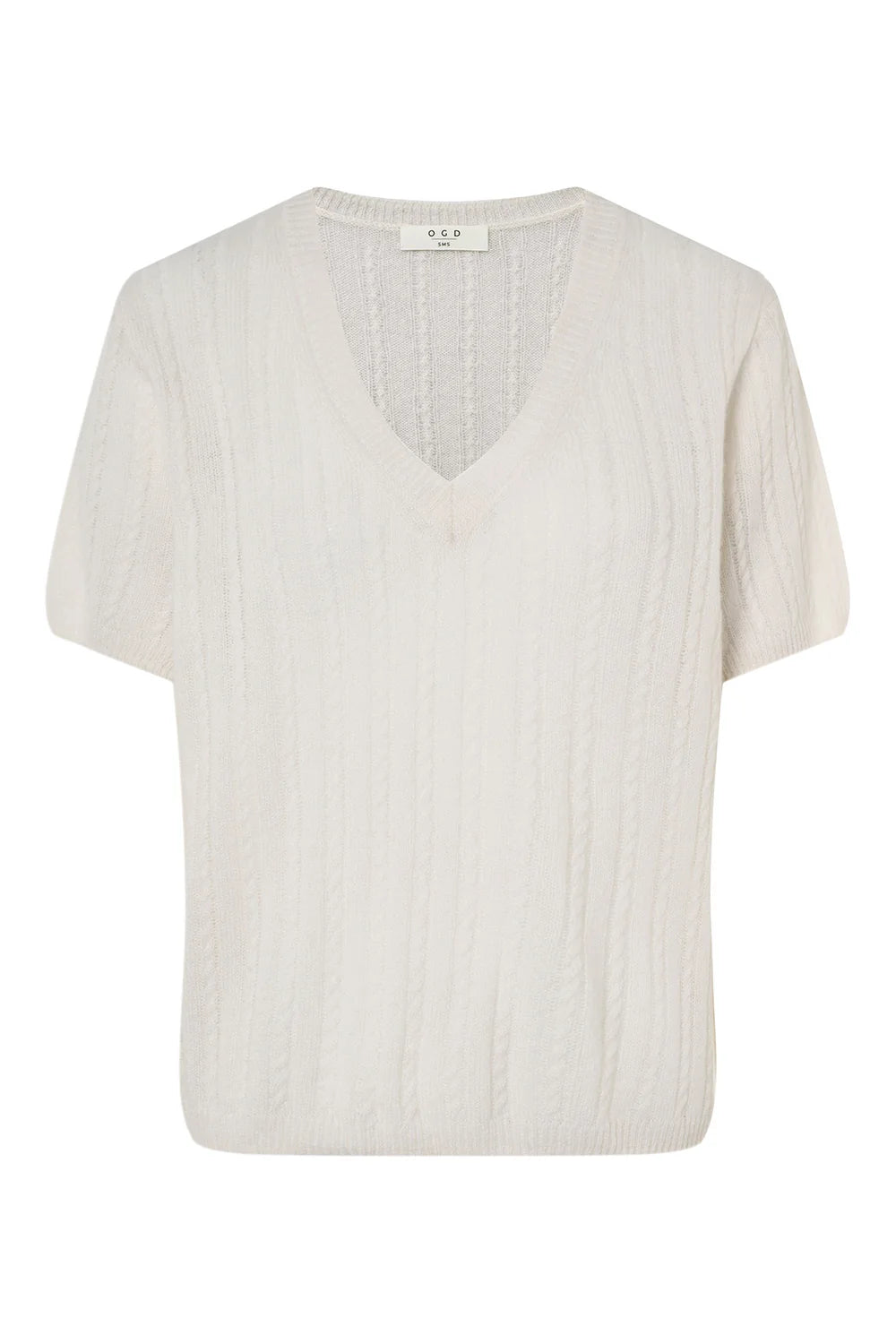 Whidbey Cashmere VNeck Tee in Ivory