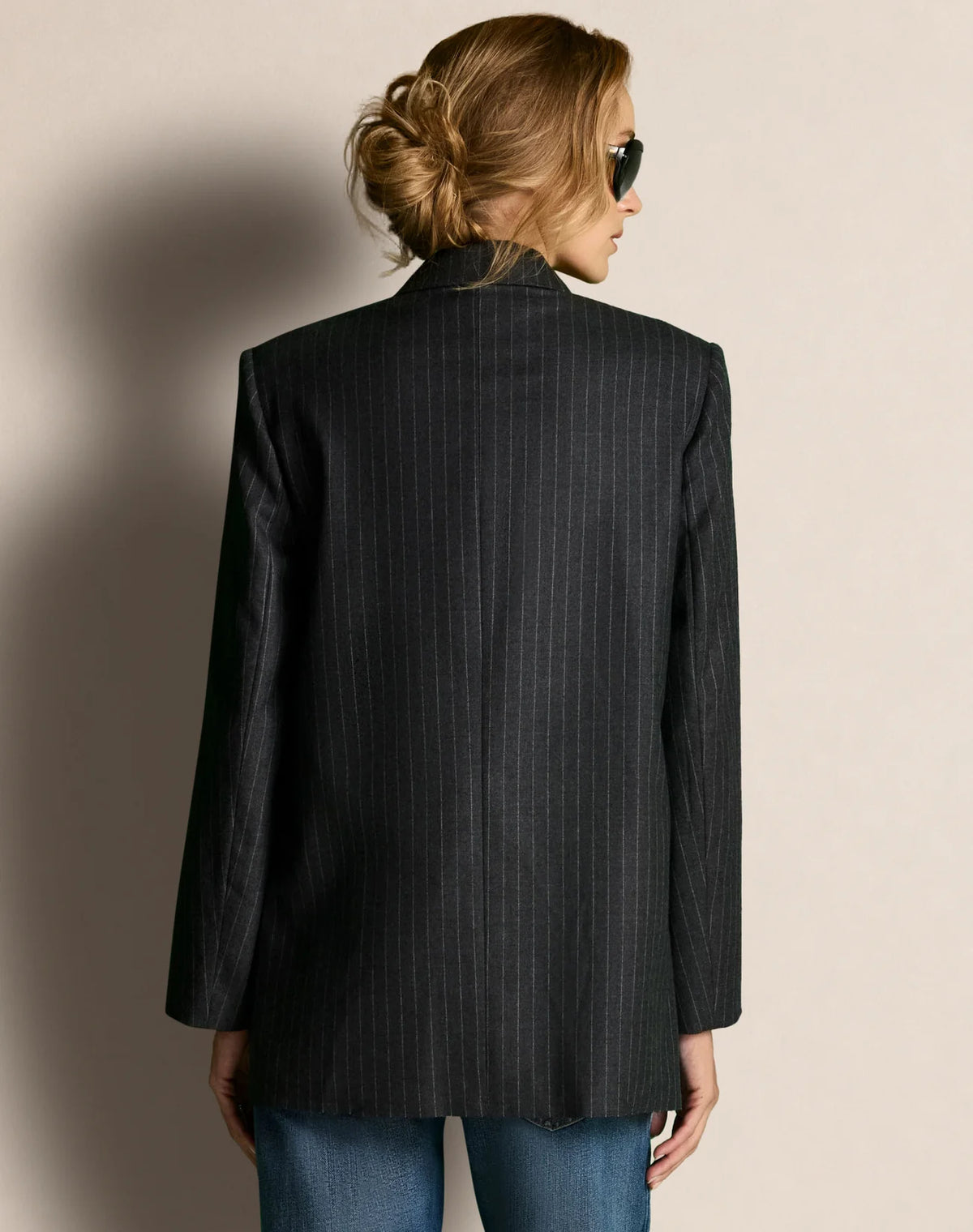 Grey Pinstripe Didion Blazer