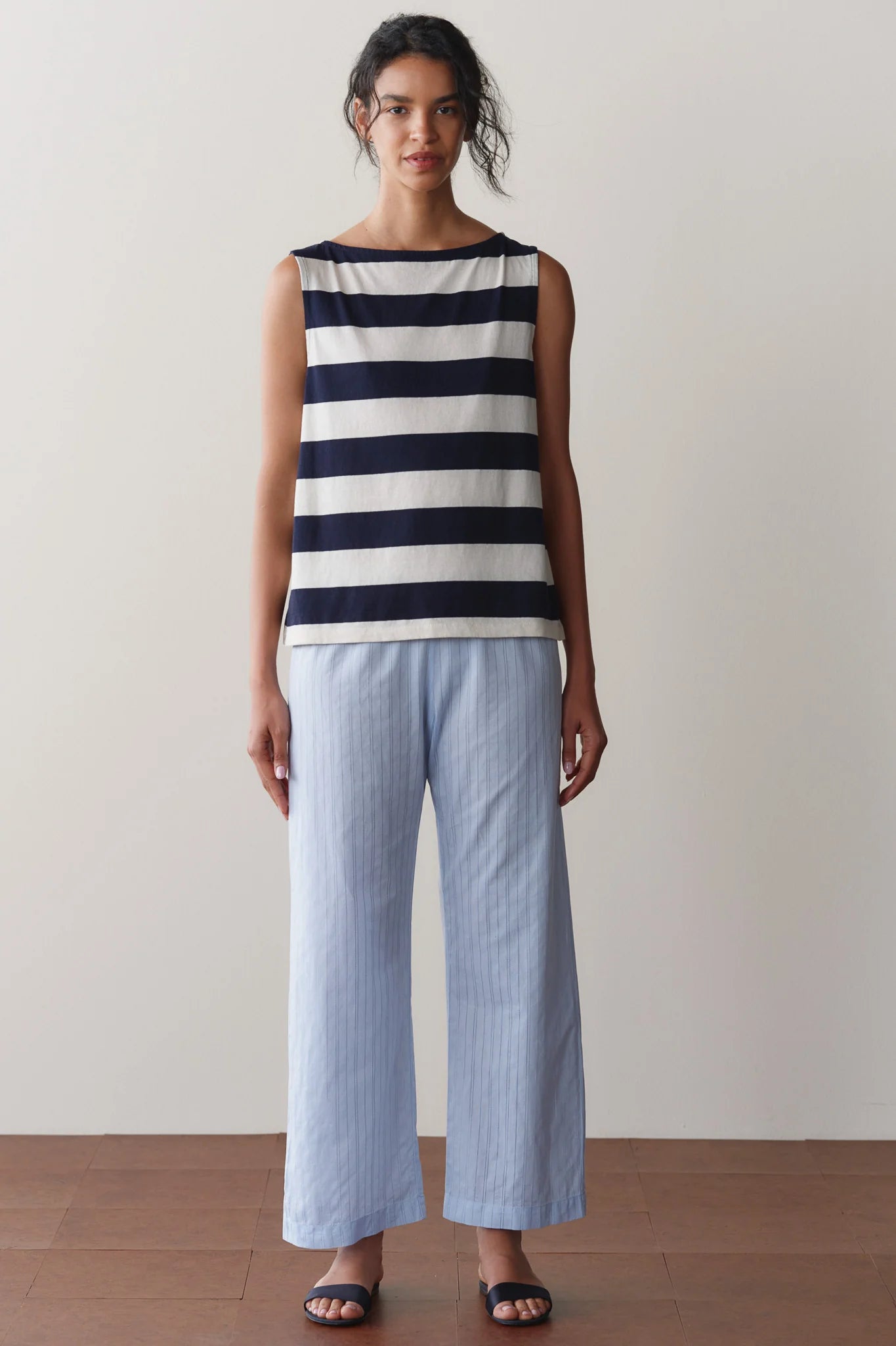 The Eyelet Pop Simple Crop Pant in Cloud