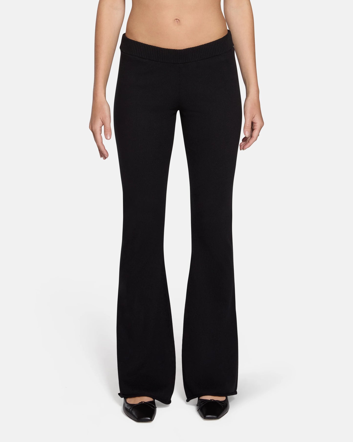 Hadley Bootcut Knit Pant in Black
