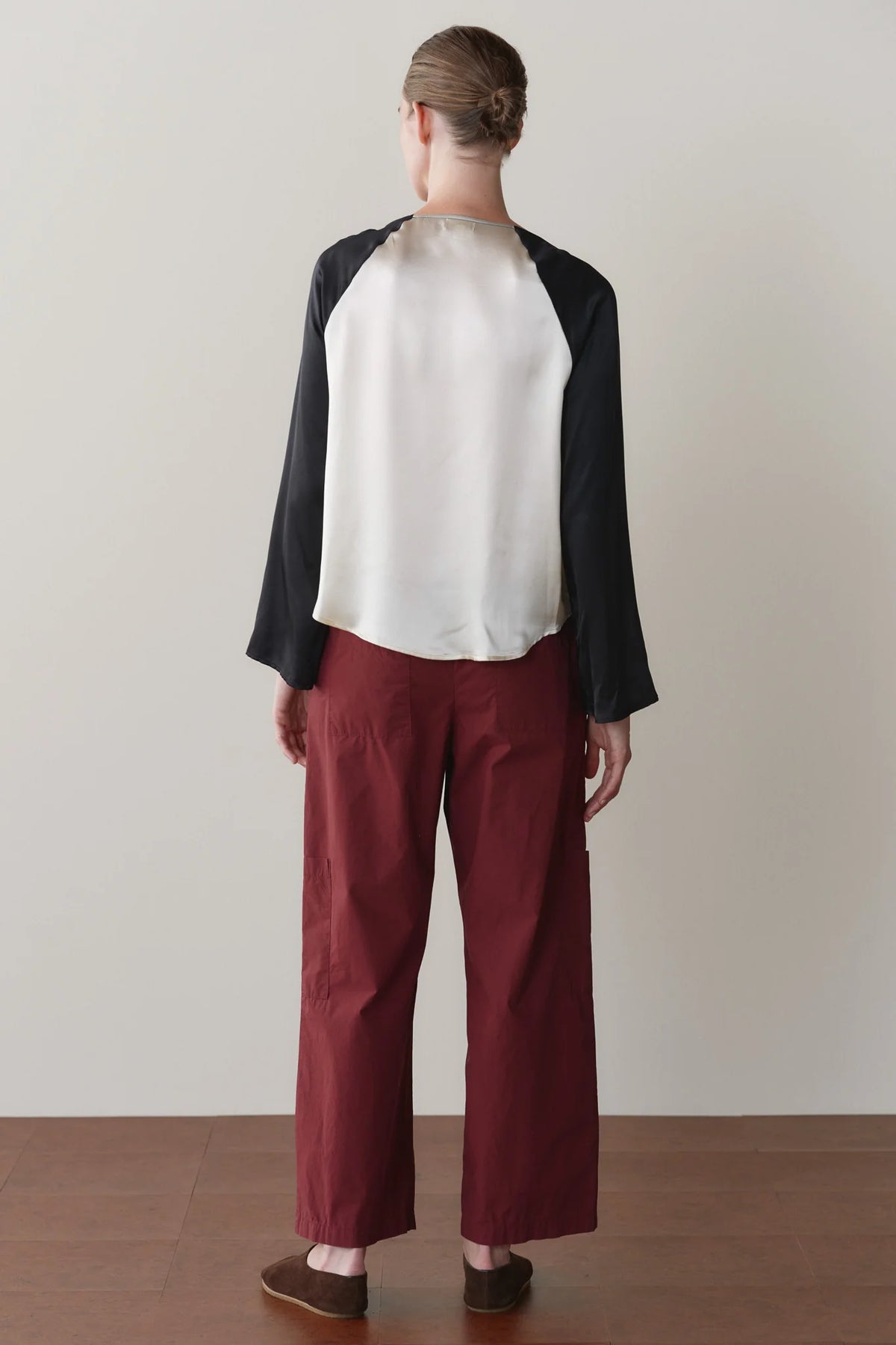 The Pop Drawstring Cargo Pant in Oxblood