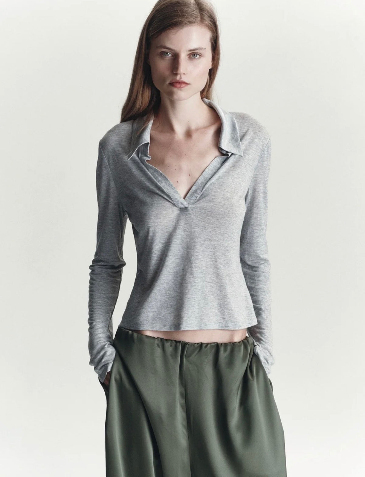 Elemental Sheer Polo in Gray