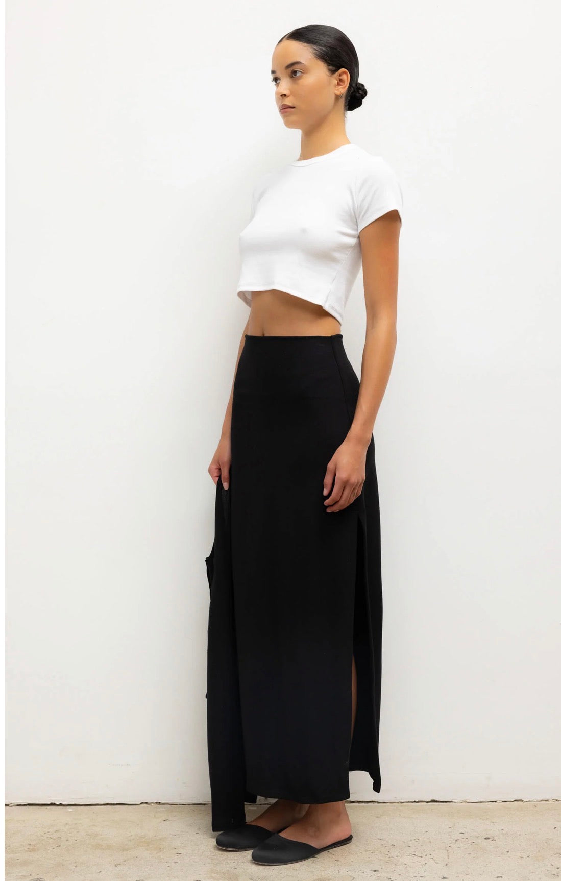 Kelly Crop Slim Fit Tee in White