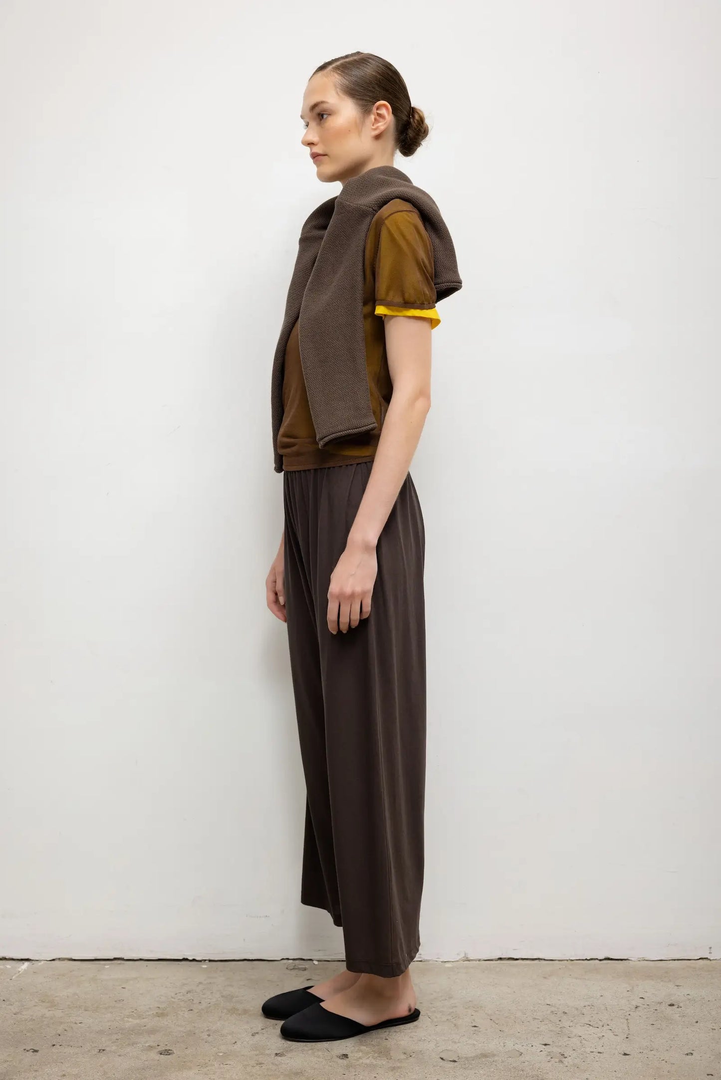 Milo Crop Pant in Hickory