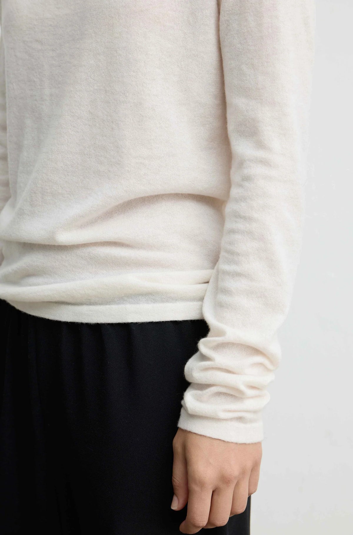 Funnel Wool/Cash Turtleneck In Ivory