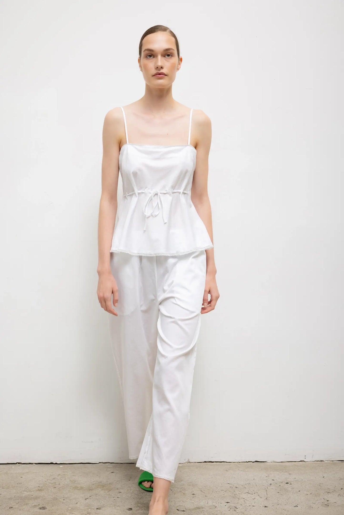 Yoko Lace Tank Top in White