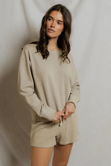 Tyler French Pullover Sweatshirt in Driftwood