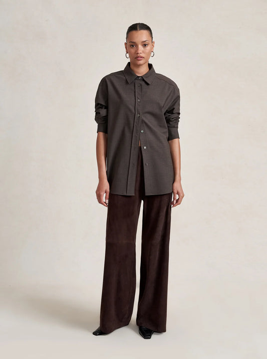 Suede Colby Pant in Chocolate